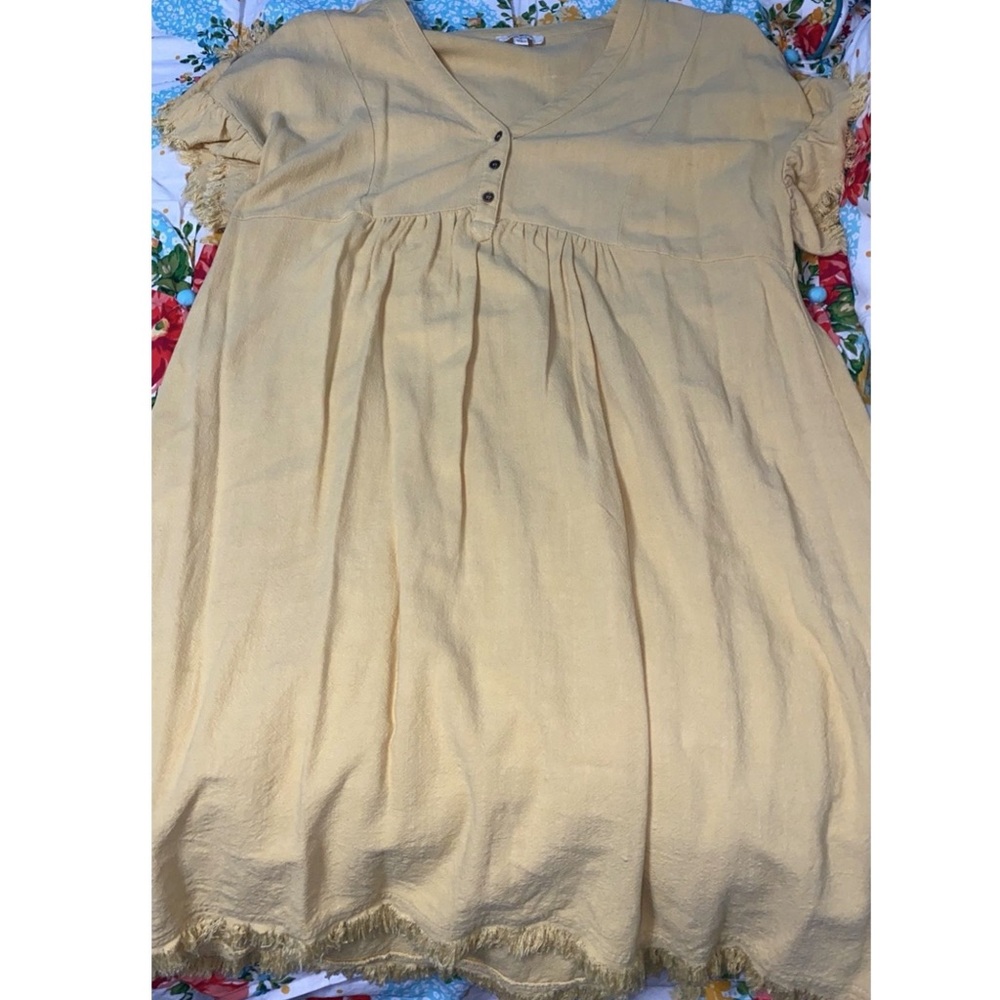 cute yellow boho dress